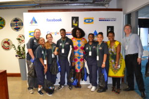2017 Web Ranger ambassadors with Facebook team members Akua Gyekye & Emilar Gandhi, McAuley teacher Zita Jurgens and MMA director William Bird.